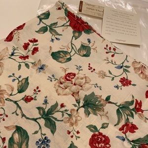 NWT LONGABERGER HEIRLOOM FLORAL NAPKIN 2-PACK.